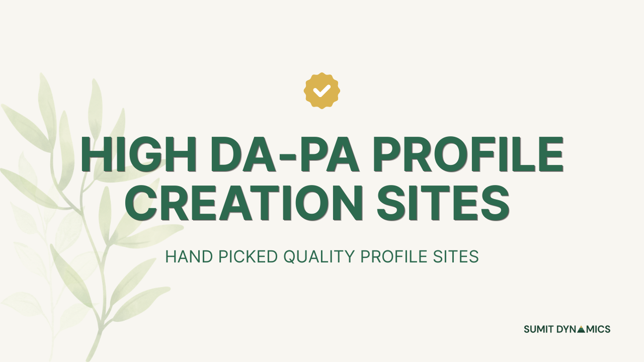 manually verified profile creation sites