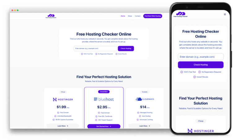 free hosting checker