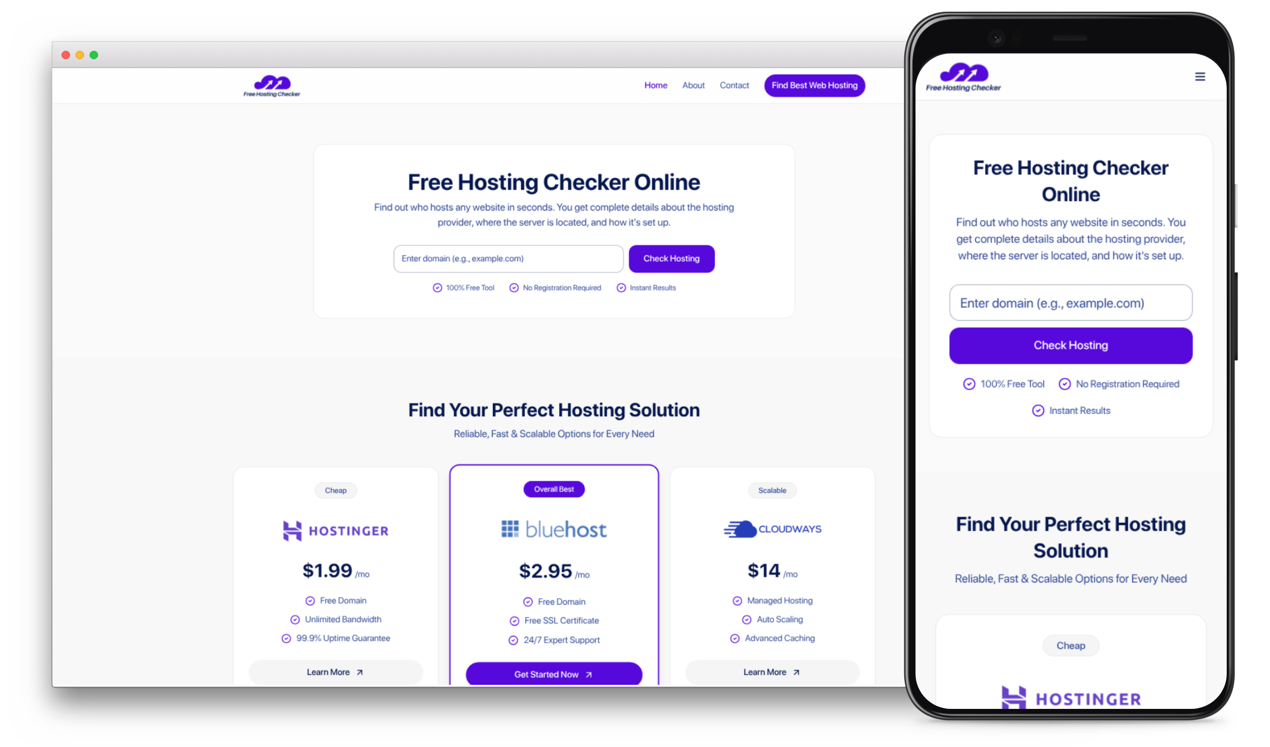 free hosting checker